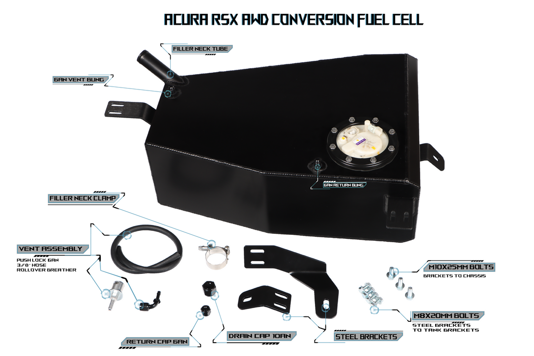 Acura RSX (02-04) - AWD Conversion Aluminum Fuel Tank