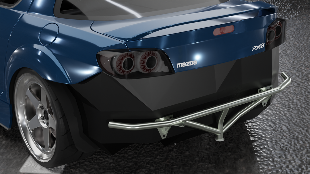 Mazda RX-8 - Standard Rear Bash Bar – True Focus Fabrication Mazda RX-8 - Standard Rear Bash Bar – True Focus Fabrication