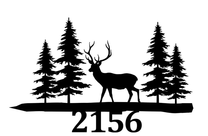 Deer with Trees Sign